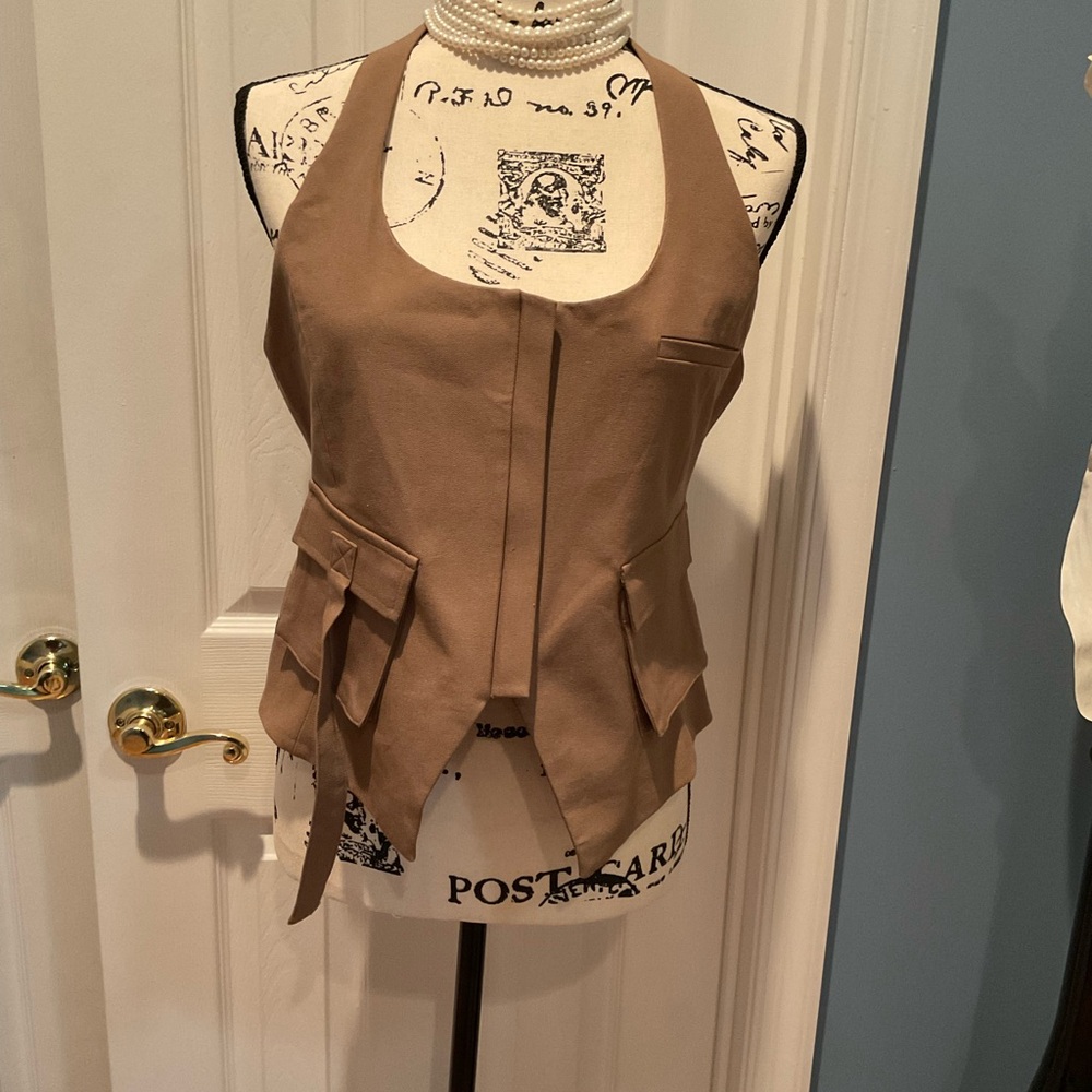 Zara Tan Halter Top